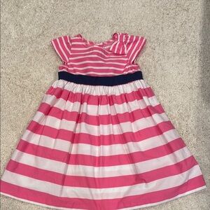 Gymboree Pink & White Striped Girls Dress 4 T